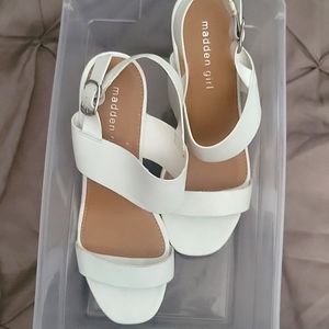 White Wedge Heel Sandles